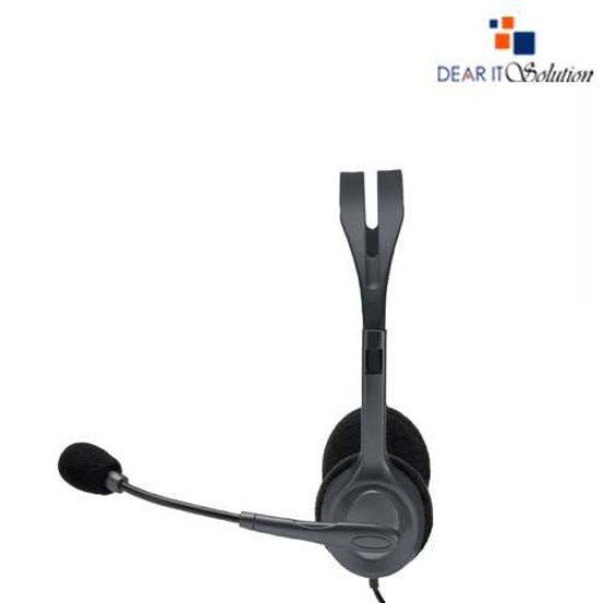 Logitech H111 Stereo Headset – Clear Sound, Lightweight Comfort