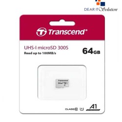 Transcend 64GB MicroSDXC/SDHC 300S Class 10 Memory Card (TS64GUSD300S)